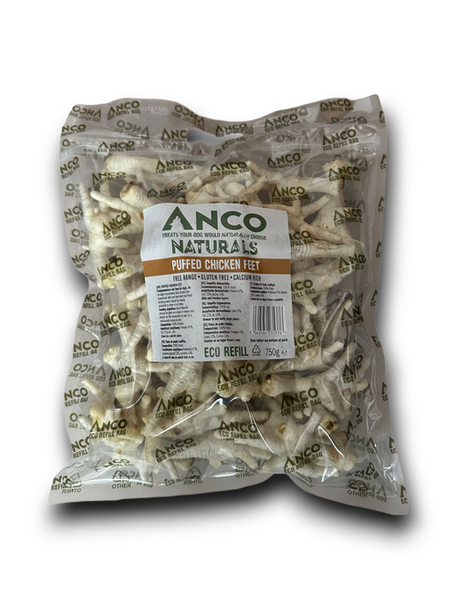 Anco - Naturals - Puffed Chicken Feet - Eco Bag - 750g