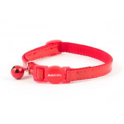 Ancol - Cat Collar - Gloss Reflective - Red - 20-30cm