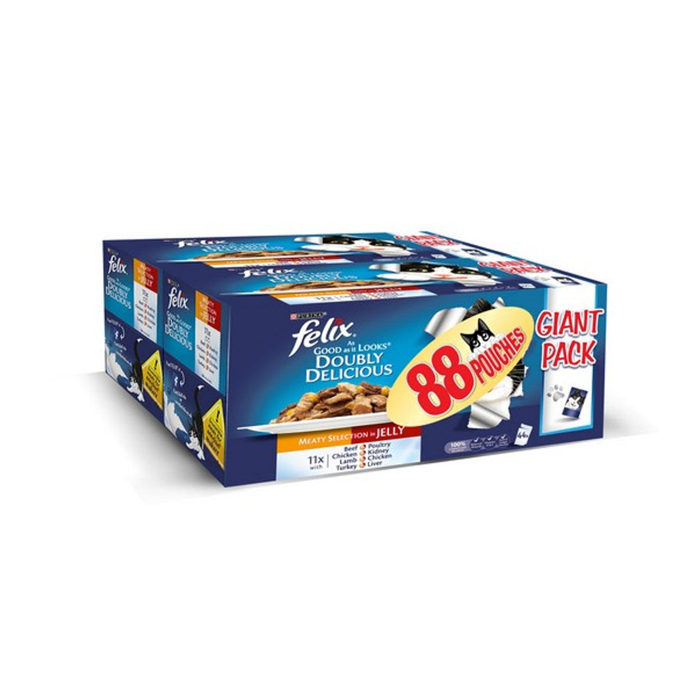 Felix - As Good as it Looks - Doubly Delicious Meat in Jelly - 88*100g