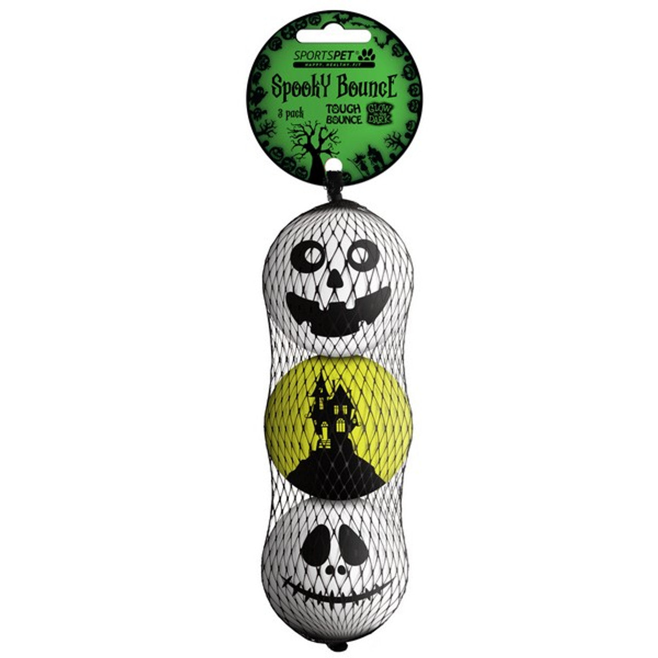 SPORTSPET - Tough Bounce - Halloween Glow - 3pk