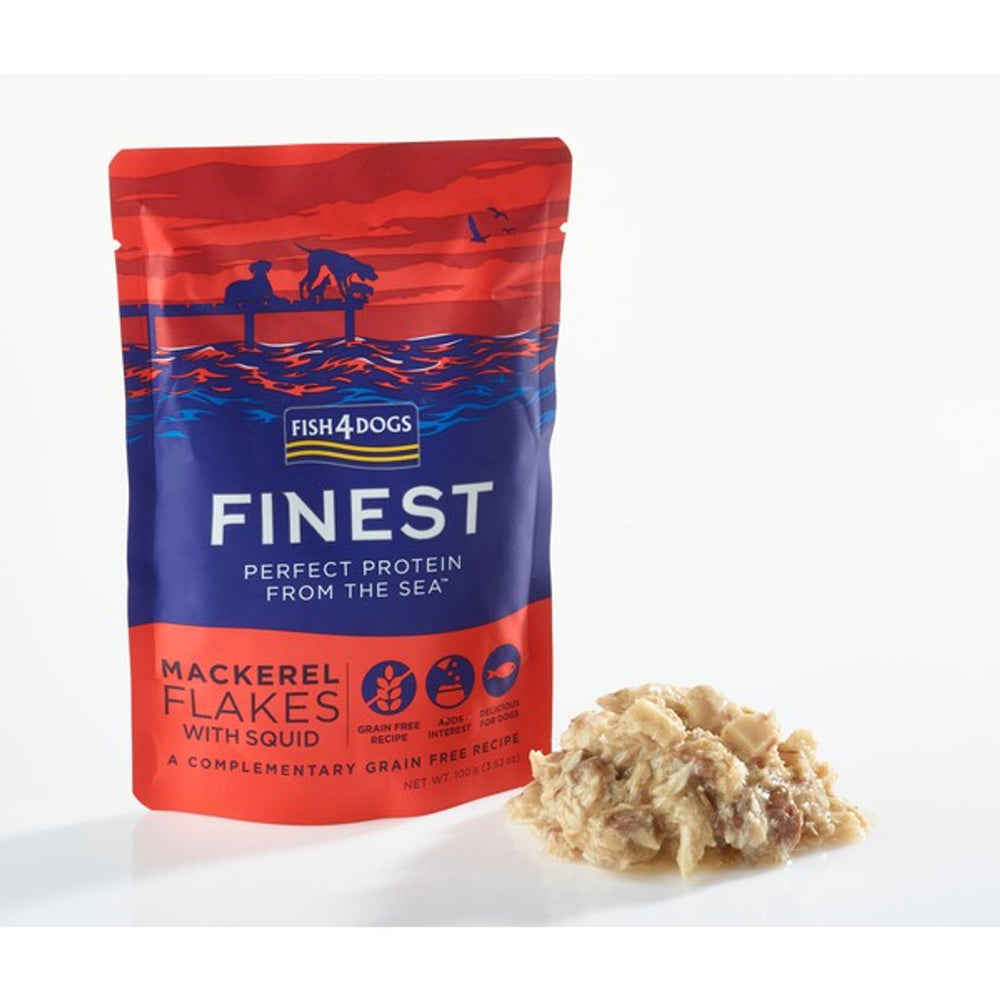 Fish4Dogs - Finest Mackerel Flakes With Squid - 100g