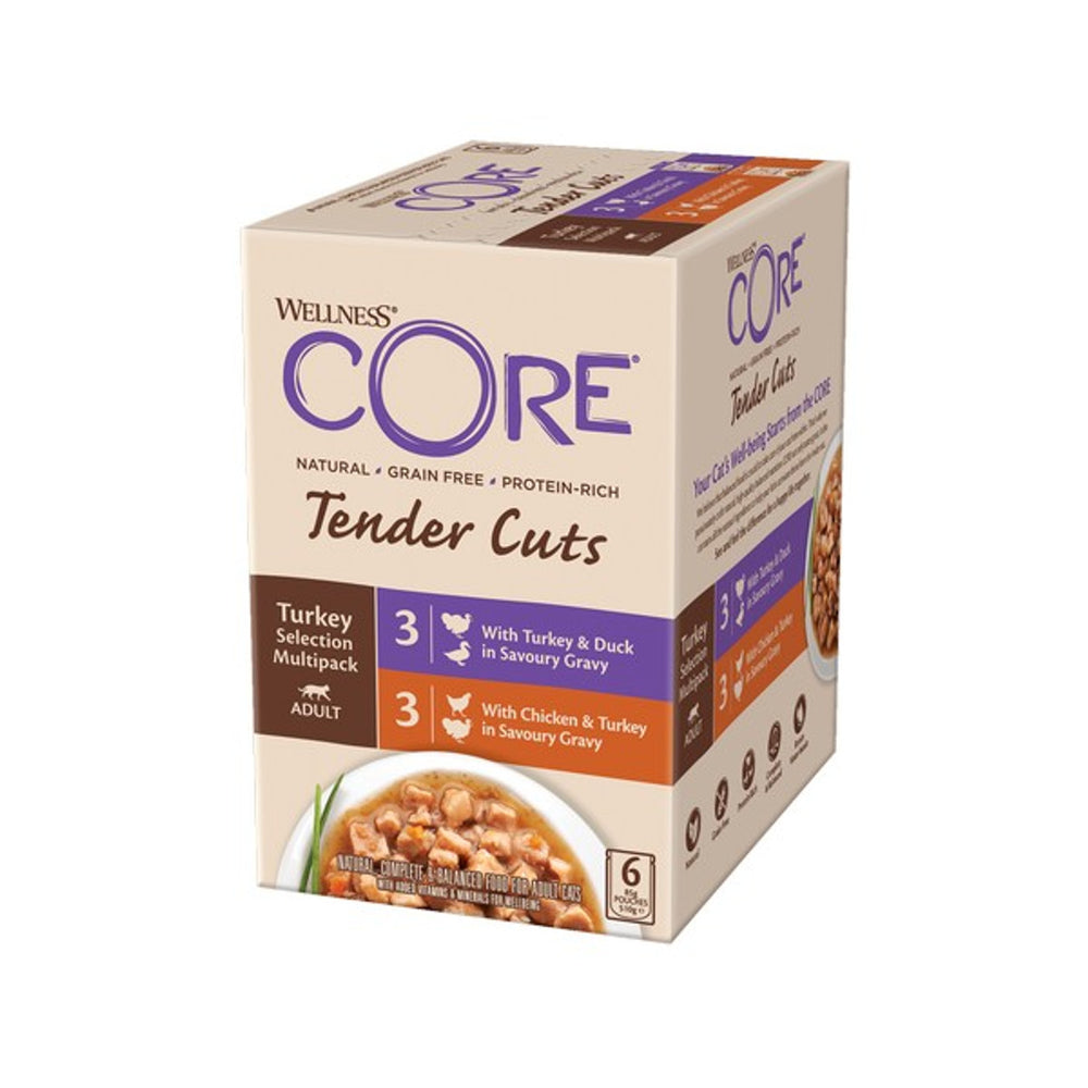 Wellness - CORE - Cat - Tender Cuts of Turkey Selection Pack - 6*85g