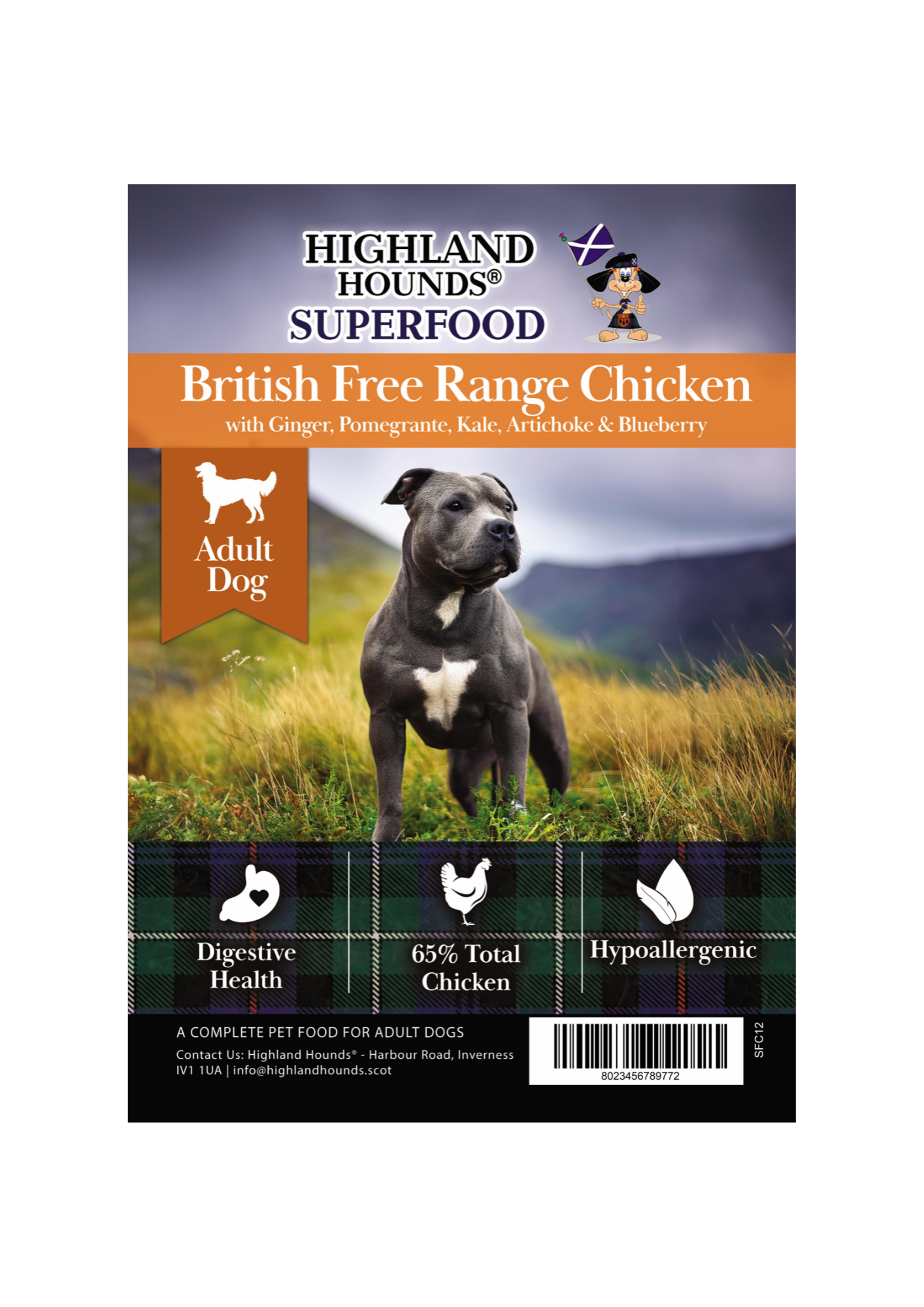 Superfood - British Free Range Chicken, with Ginger, Pomegranate, Kale, Artichoke & Blueberry