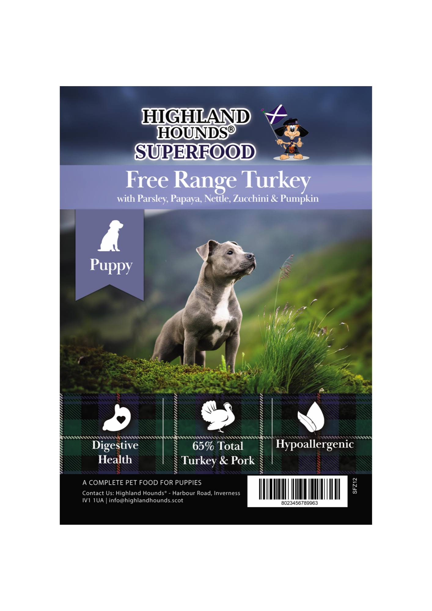 Superfood - Puppy - Free Range Turkey with Parsley Papaya Nettle Zucchini & Pumpkin