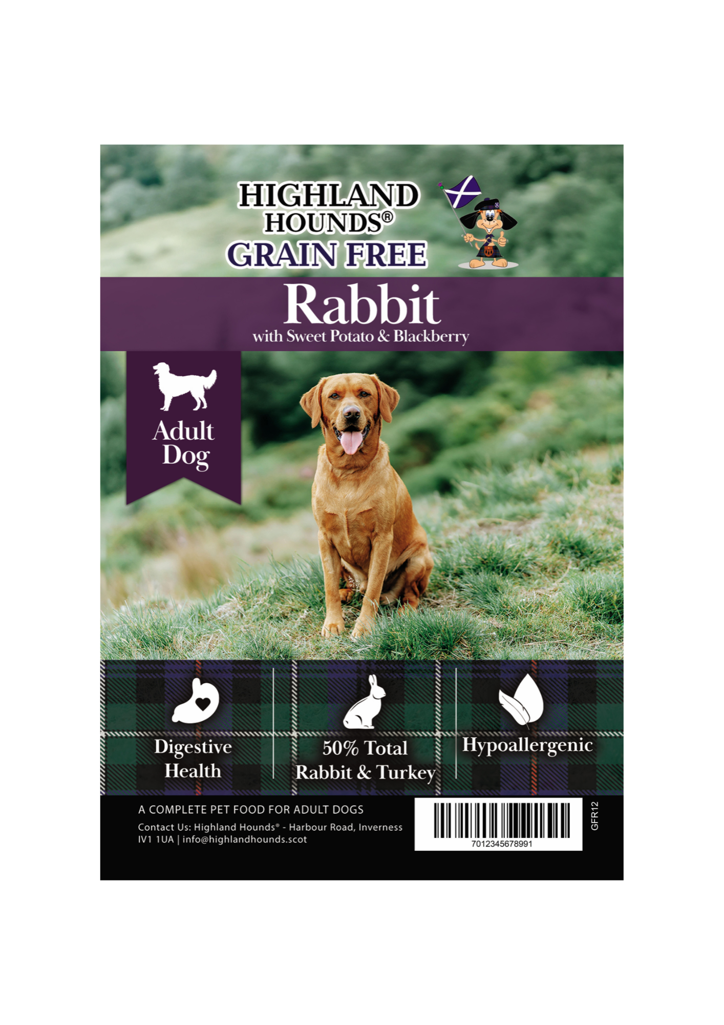 Grain Free - Rabbit with Sweet Potato & Blackberry