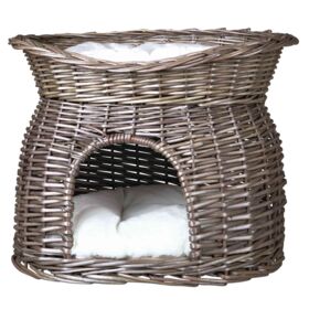 Trixie - Wicker Cave with Bed on Top