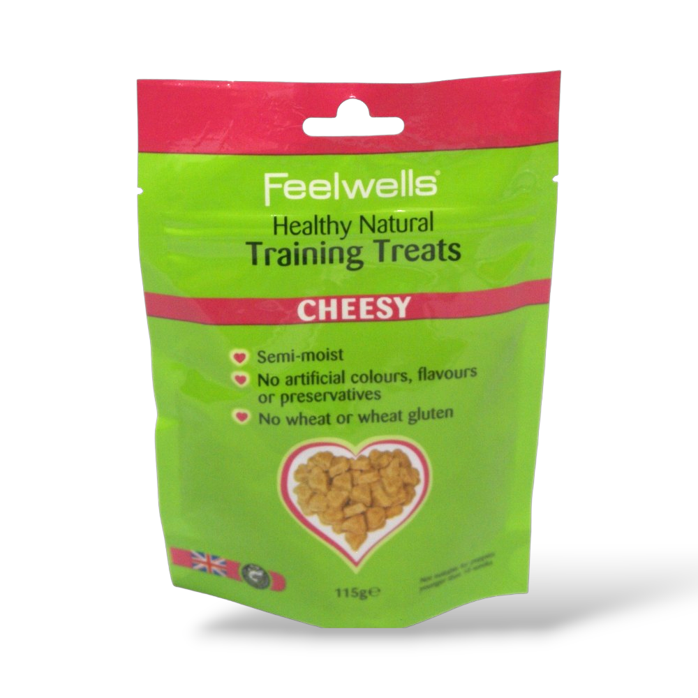 Feelwells- Healthy Natural Training Dog Treats - Cheesy - 115g