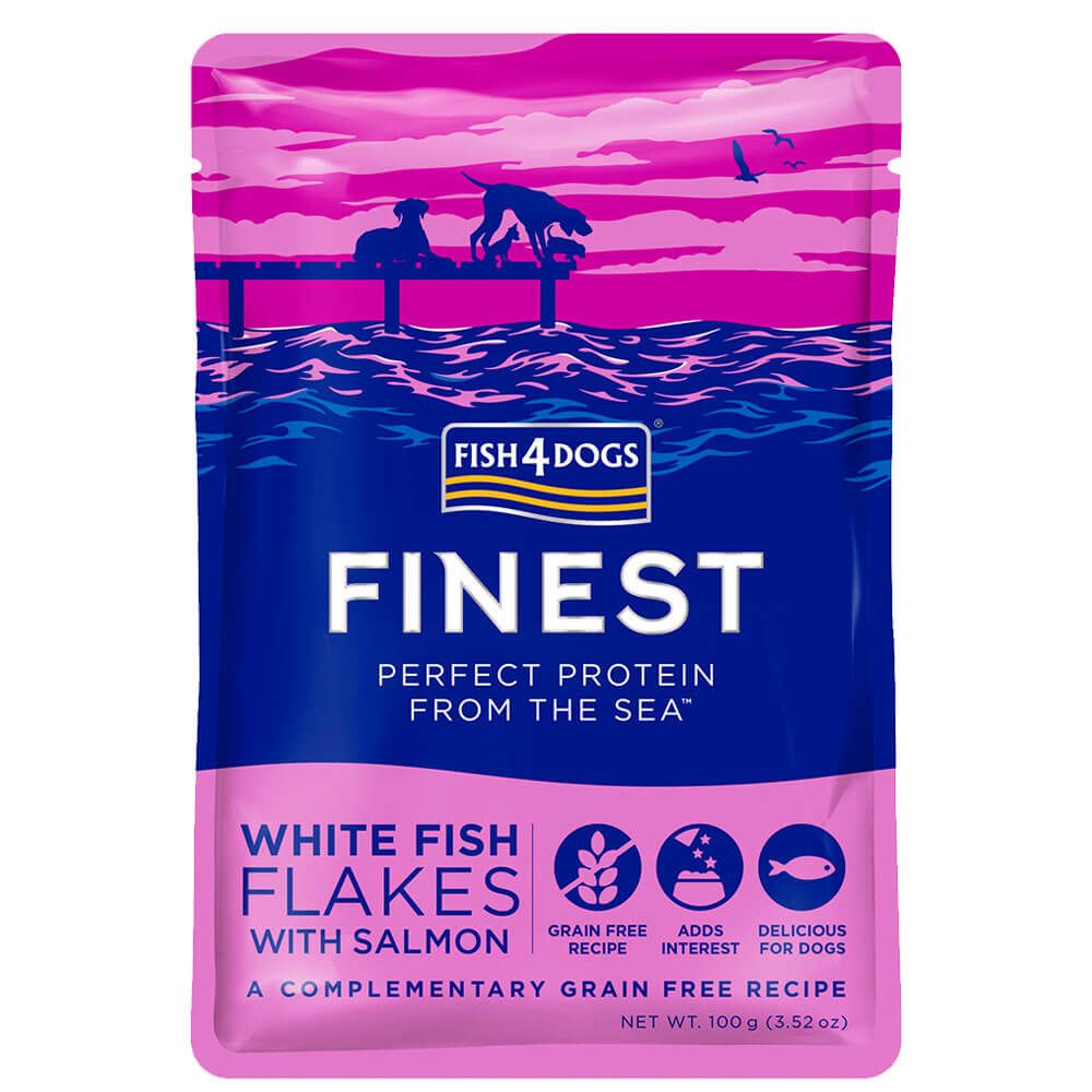 Fish4Dogs - Finest White Fish Flakes With Salmon - 100g